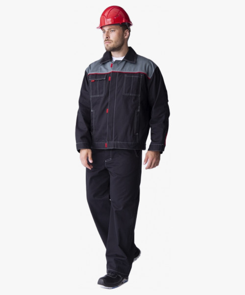 Костюм Флагман-Фаворит-2 (тк.Саржа,250) п/к, т.серый/серый