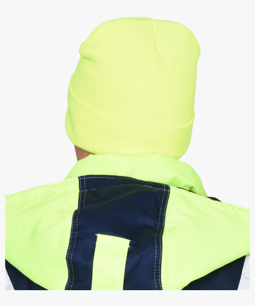 Шапка трикотажная флуоресцентная лимонная СИРИУС Юка, с утеплителем Тинсулейт (х12х120)