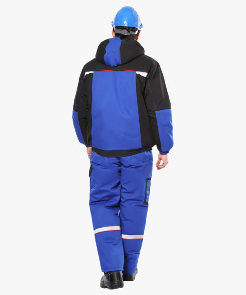 Костюм СИРИУС-СТАН зимний: куртка, п/к васильковый с черным и красным