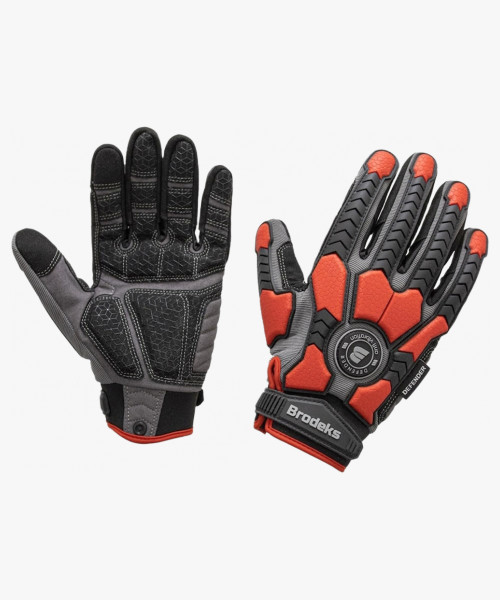 Перчатки рабочие Brodeks G-63i, цвет серый, чёрный, красный
