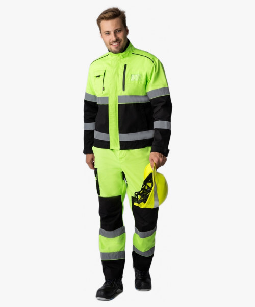 Куртка дорожник сигнальный (тк.Балтекс,210), лимонный/черный