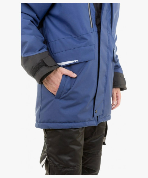 Куртка-парка зимняя мужская Brodeks KW215, цвет синий