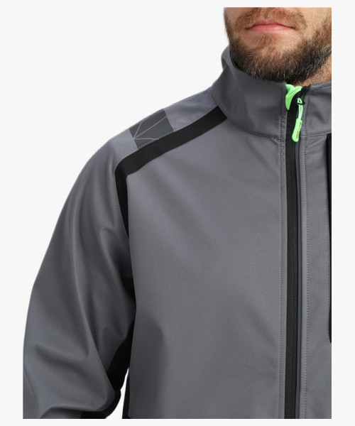 Куртка ProfLineLeader (тк.Софтшел), серый/черный