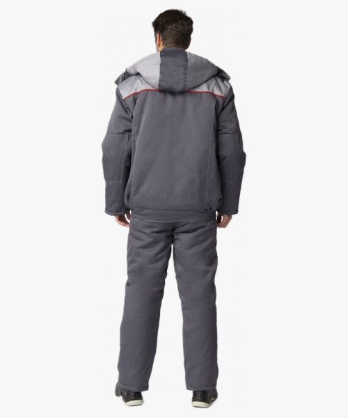 Костюм зимний Флофт-2 (тк.Смесовая,210) п/к, т.серый/св.серый