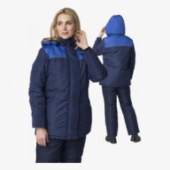 Куртка зимняя женская Сакрин (тк.Таслан,135), т.синий/васильковый