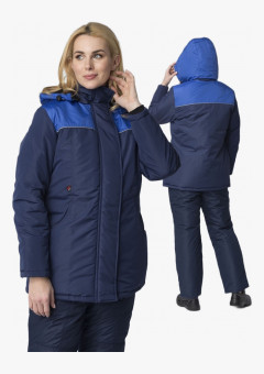 Куртка зимняя женская Сакрин (тк.Таслан,135), т.синий/васильковый