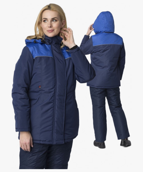 Куртка зимняя женская Сакрин (тк.Таслан,135), т.синий/васильковый