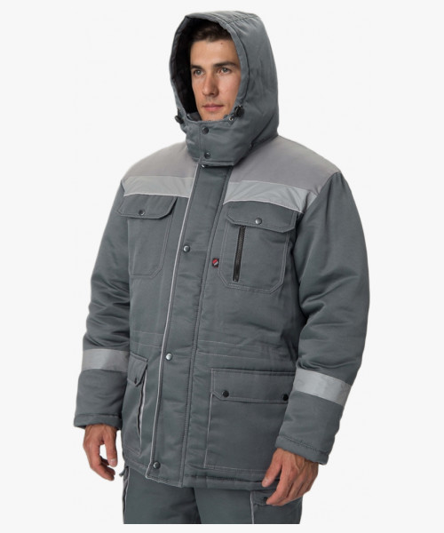 Костюм зимний Нейч-2 СОП (тк.Смесовая,210) п/к, серый/св.серый