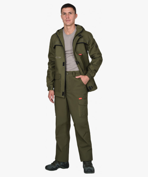 Костюм СИРИУС-ГЕО куртка длинная, брюки (п-но палаточн.) хаки