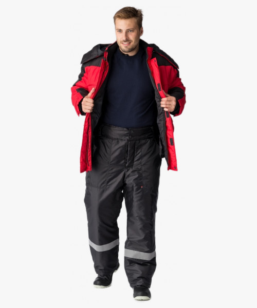 Куртка зимняя Европа CH (тк.Дюспо), красный/черный