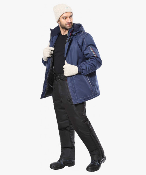 Куртка СИРИУС-АЛЕКС темно-синяя с красной отделкой