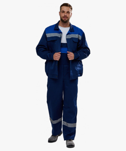 Костюм Техник-2 СОП (тк.Смесовая,210) п/к, т.синий/васильковый