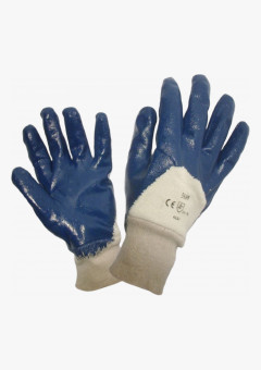 Перчатки нитриловые частичный облив манжет резинка