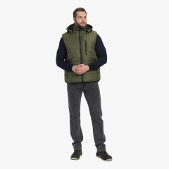 Жилет утепленный с капюшоном Респект (тк.Таслан), хаки