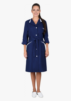 Халат СИРИУС-КОМФОРТ т.синий с белым