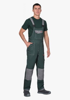 Полукомбинезон СИРИУС-ВЕСТ-ВОРК зеленый со ср.серым