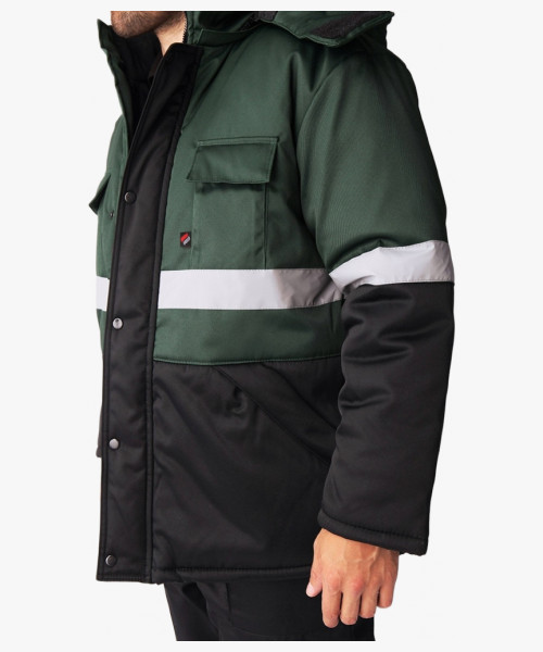 Костюм зимний Нордхард-2 СОП (тк.Смесовая,250) п/к, черный/зеленый