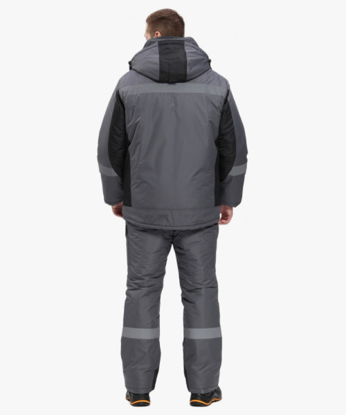 Костюм зимний Вектрон-2 СОП (тк.Таслан,135) п/к, т.серый/черный