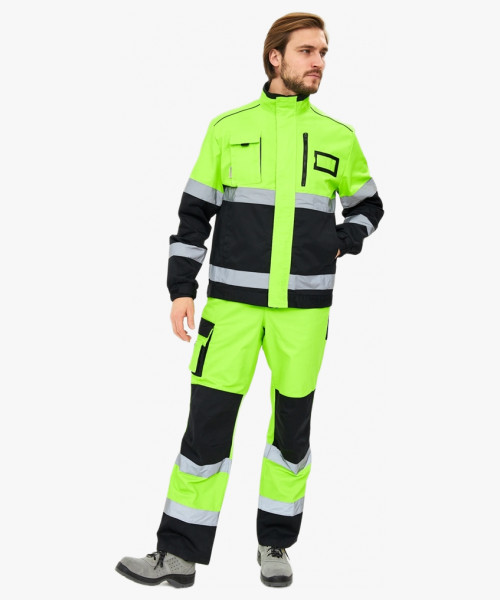 Костюм сигнальный PROFLINE ProfLineSpecialist-2 (тк.Смесовая МВО,240) п/к, желтый/черный