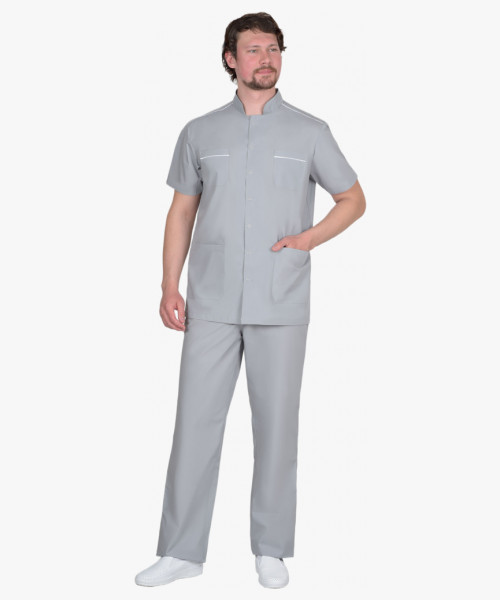 Костюм СИРИУС-МЕДИК мужской светло-серый
