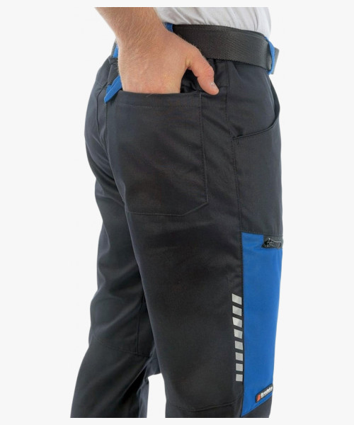 Брюки летние мужские Brodeks KS334, цвет синий, чёрный