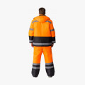 Костюм зимний для дорожника (тк.Оксфорд) брюки, оранжевый/черный