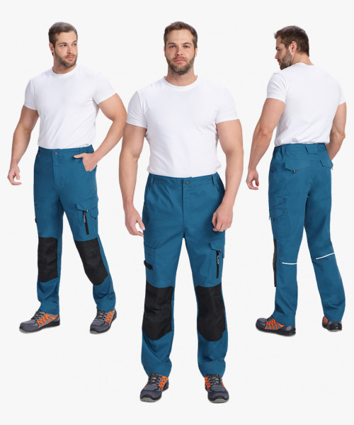 Брюки ProfLineSpecialist (тк.РипСтоп,240), циан/черный