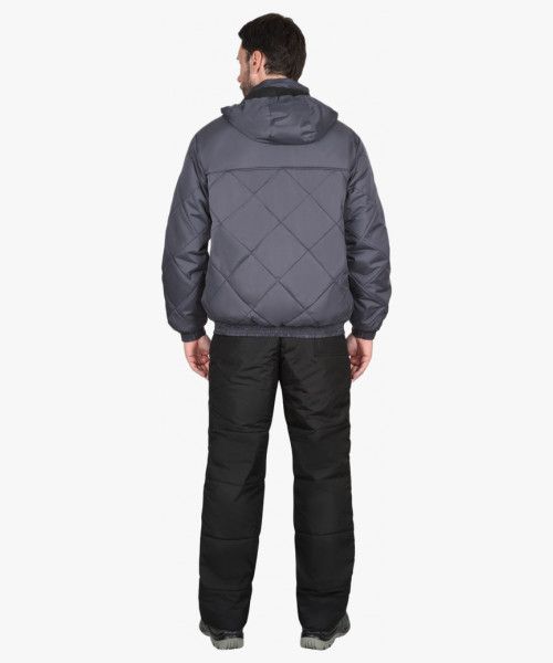 Куртка СИРИУС-ПРАГА-ЛЮКС тёмно-серый баклажан