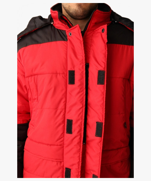 Куртка зимняя Европа (Дюспо), красный/черный