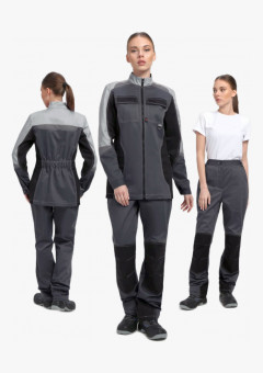 Костюм женский Вектрон-1 (тк. Смесовая, 240 г/м2) брюки, тёмно-серый, светло-серый, чёрный