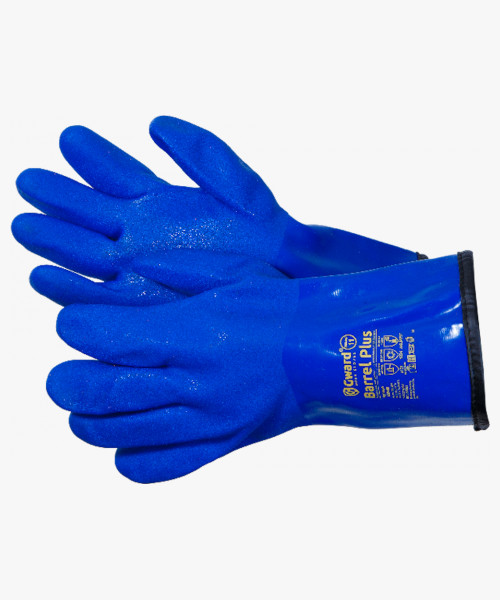 Barrel Plus Перчатки утепленные с обливкой ПВХ синего цвета