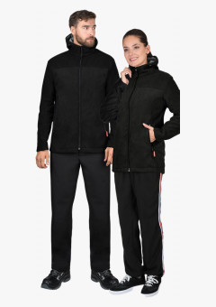 Куртка СИРИУС-ТЕХНО (флис дублированный) черная