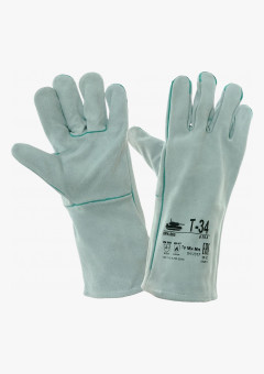 Краги спилковые Т-34 серые без подкладки, КРА005