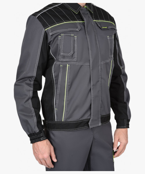 Костюм мужской летний СИРИУС-ПРЕСТИЖ куртка, брюки, СВ кант, серый