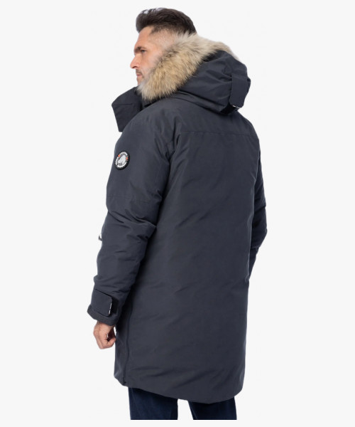 Куртка-парка зимняя пуховая мужская Brodeks KW233 Premium, цвет тёмно-серый