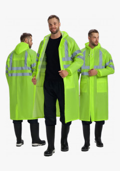 Плащ влагозащитный сигнальный ProfLineSpecialist СОП (ПВХ,210), желтый