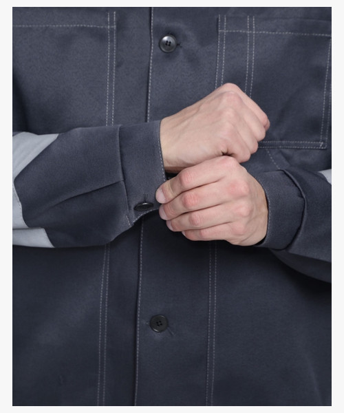 Костюм Лигор-1 СОП (тк.Смесовая,210) брюки, т.серый/красный