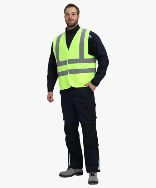 Жилет сигнальный ProfLineSpecialist с карманами СОП-4 (тк.Полиэфир,130), желтый