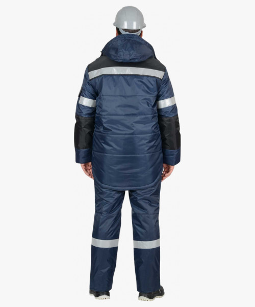 Костюм СИРИУС-БЕРКУТ куртка, п/к синий с чёрным и СОП 50 мм тк. Оксфорд