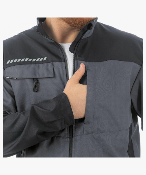 Куртка летняя мужская Brodeks KS234, цвет серый, чёрный