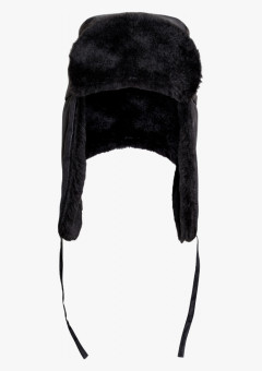 Шапка-ушанка СИРИУС-ЛЮКС черная (тк. Оксфорд)