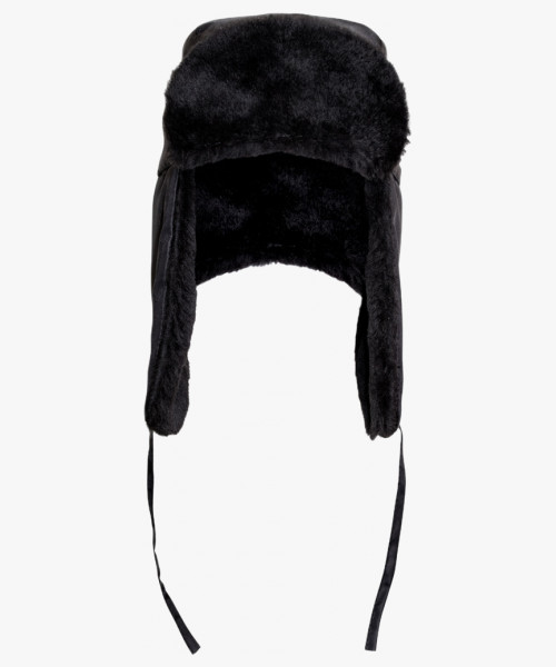 Шапка-ушанка СИРИУС-ЛЮКС черная (тк. Оксфорд)