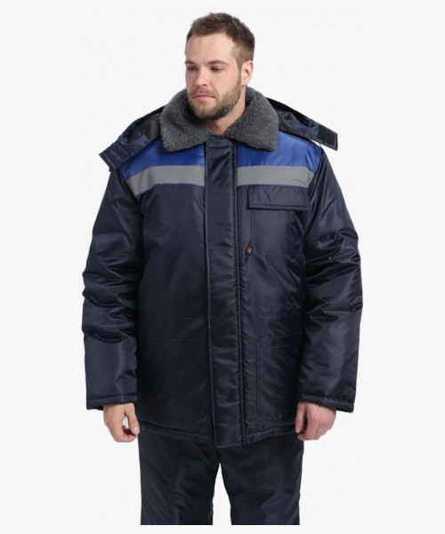 Куртка зимняя для бригадира NEW (тк.Оксфорд), т.синий/васильковый