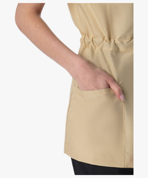 Костюм женский Симпл-001 (тк.Смесовая,120) MedLine, черный/бежевый