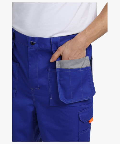 Костюм Союз-Профессионал-1 CH МВО (тк.Смесовая,240) брюки, васильковый/св.серый/оранжевый