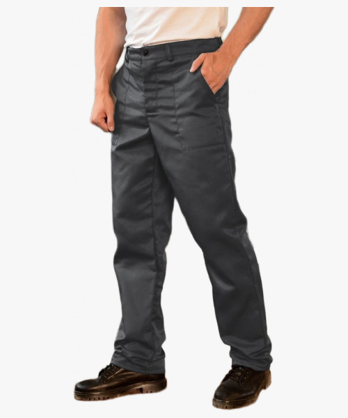 Костюм рабочий (тк.Смесовая,210) брюки, т.серый/оранжевый