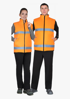 Жилет утеплённый СИРИУС-ЭКСПРЕСС оранжевый с СОП