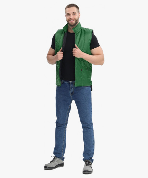 Жилет утепленный Универсальный (тк.Оксфорд), т.зеленый