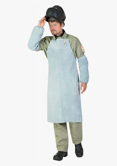 Нарукавники спилковые серые