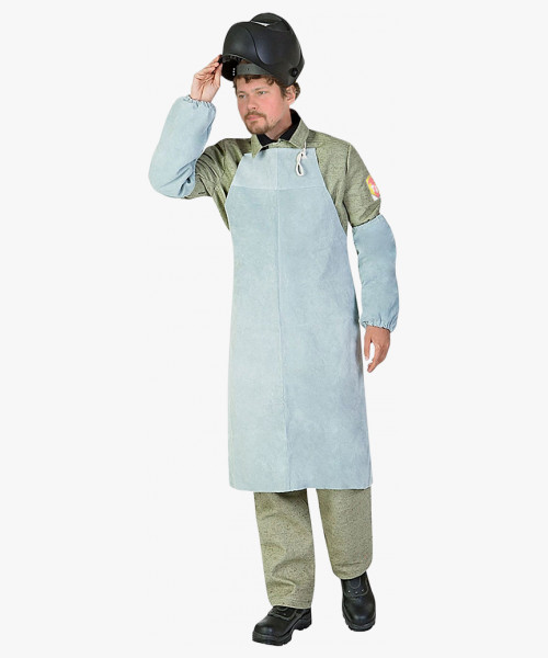 Нарукавники спилковые серые